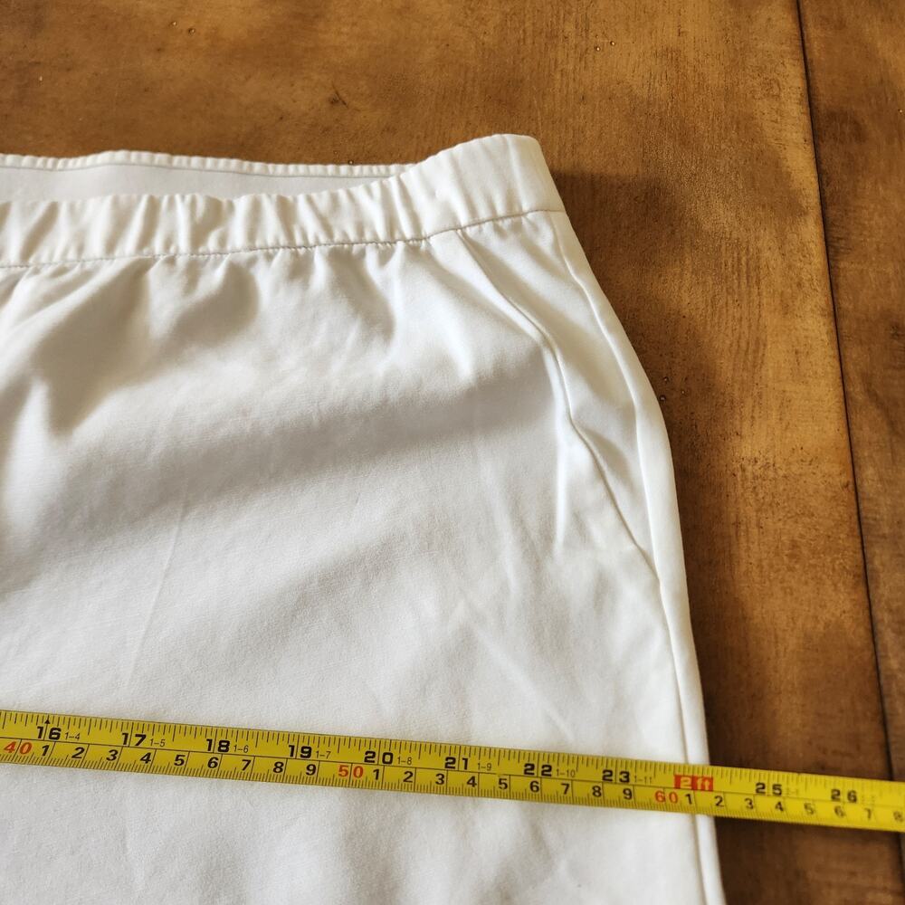 J. Jill Pants Women's 20W White Cotton Blend Coastal Chic Resort Wear Straight - Picture 13 of 16